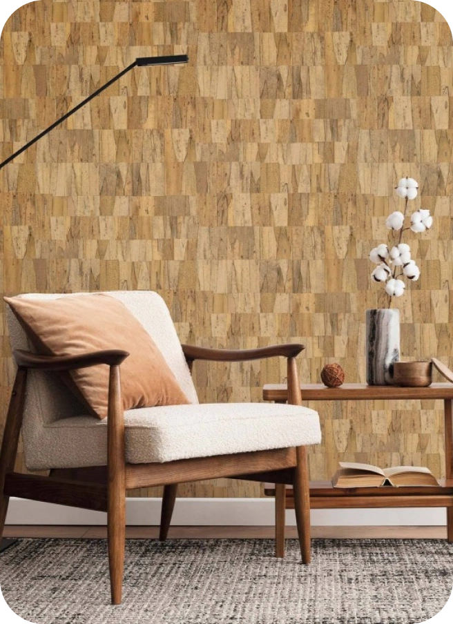 Wood wallpaper themed by marburg collection